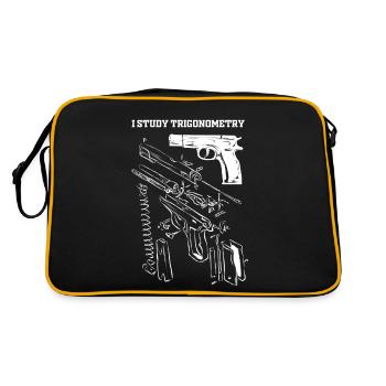 I Study Triggernometry Structure Of Pistol - Retro Tasche - Schwarz/Gold - Hinten