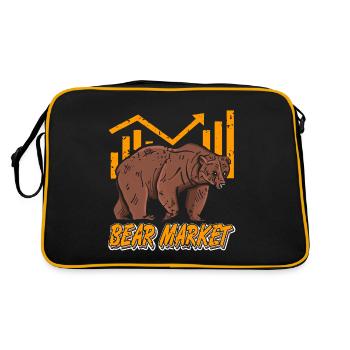 Retro Cool Bear Market Stock Crypto Investisseur - Sac Retro - noir/or - Dos