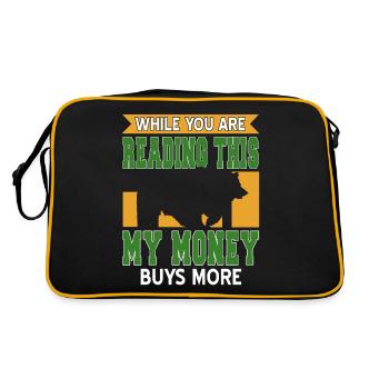 Pendant que vous lisez ceci, mon argent achète plus - Sac Retro - noir/or - Dos