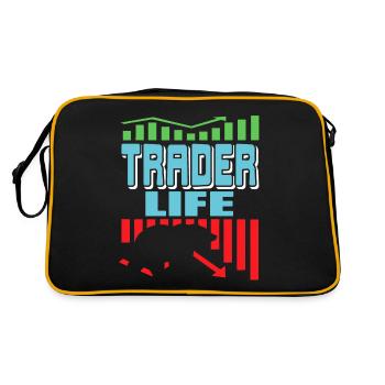 Trader Life Awesome Retro Bear Cycle T-Shirt - Sac Retro - noir/or - Dos