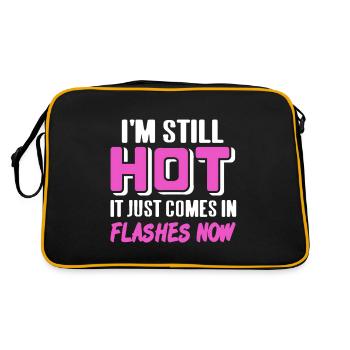 I'm Still Hot It Just Comes In Flashes Now - Retro Bag - black/gold - Back