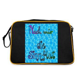 After me the flood of meaning - Retro Bag - black/gold - Back
