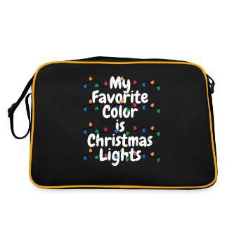 Ma couleur préférée est Noël Lumières de Noël - Sac Retro - noir/or - Dos