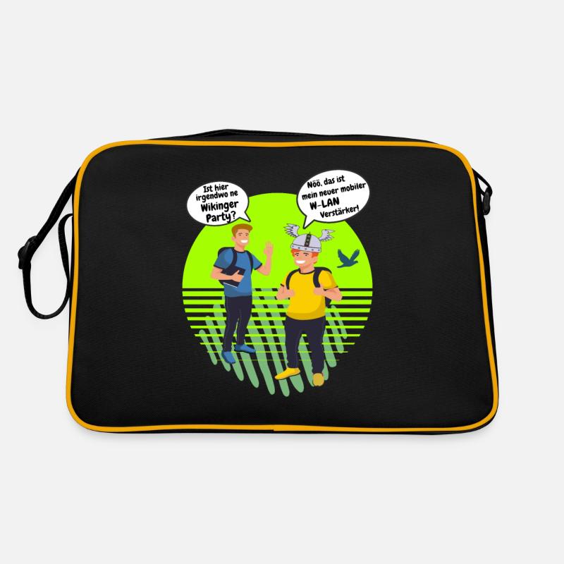 Wikinger Party oder W-LAN Verstärker Wifi Design Retro Tasche