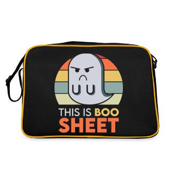 Das ist Boo Sheet - Retro Tasche - Schwarz/Gold - Hinten