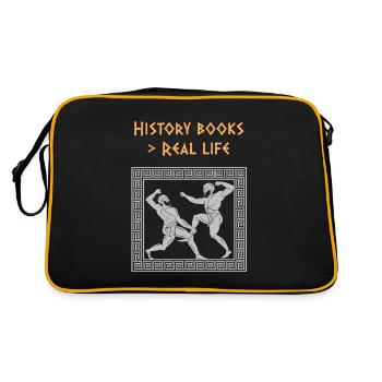 Antike Griechische Mythologie und Griechisches - Retro Tasche - Schwarz/Gold - Hinten