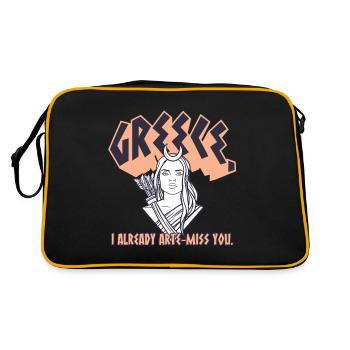 Antike Griechische Mythologie und Griechisches - Retro Tasche - Schwarz/Gold - Hinten
