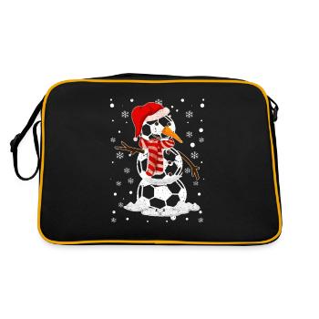 Joueur de football Snowman Noël PJs - Sac Retro - noir/or - Dos
