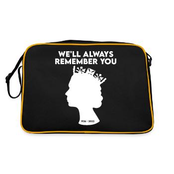 RIP Queen we will always remember you - Retro Bag - black/gold - Back