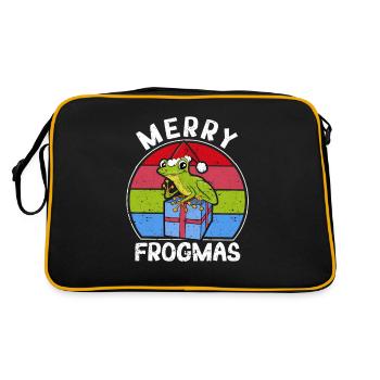 Grenouille Pyjama de Noël Casquette de Père Noël - Sac Retro - noir/or - Dos