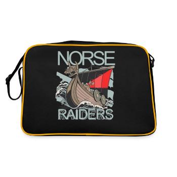 Norse Raiders Nordic Robbers Vikings Norvège - Sac Retro - noir/or - Dos