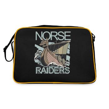 Norse Raiders Nordic Robbers Vikings Norvège - Sac Retro - noir/or - Dos