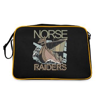 Norse Raiders Nordic Robbers Vikings Norvège - Sac Retro - noir/or - Dos
