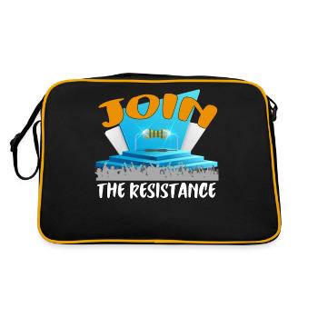 Join the resistance! - Retro Bag - black/gold - Back