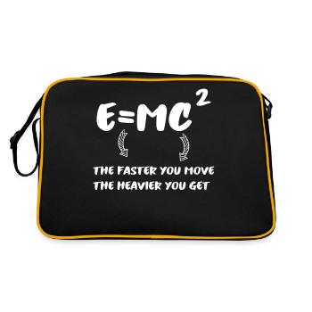 E = MC² - the faster you are... - Retro Bag - black/gold - Back