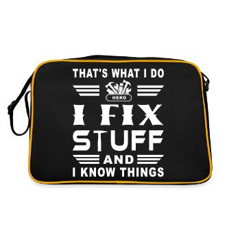 C’est ce que je fais - réparer les choses savoir les choses - Sac Retro - noir/or - Dos