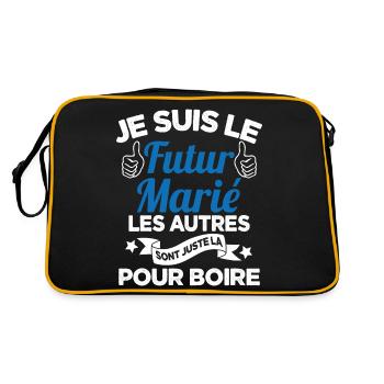 Cadeau de célibataire pour un futur marié - Sac Retro - noir/or - Dos