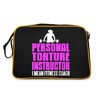 Instructeur de torture personnelle, je veux dire entraîneur de fitness - Sac Retro - noir/or - Dos