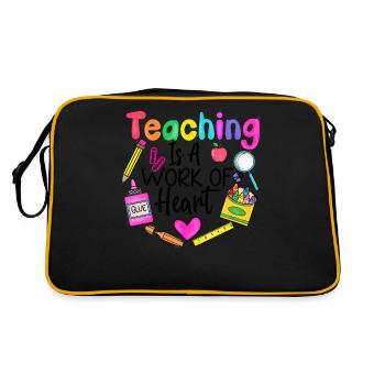 Teachers Teachers School Teachers Teaching Staff - Retro Bag - black/gold - Back