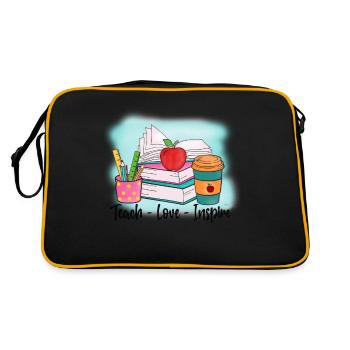 Teachers Teachers School Teachers Teaching Staff - Retro Bag - black/gold - Back