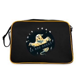 Ghost Halloween Retro cette année est Boo Sheet - Sac Retro - noir/or - Dos