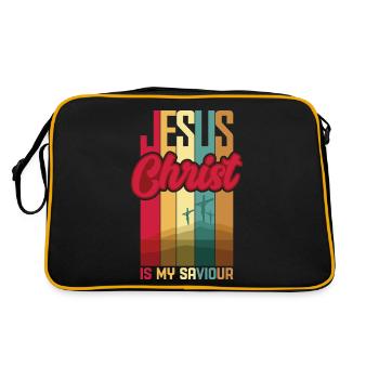 Jésus-Christ est mon Sauveur pour les chrétiens - Sac Retro - noir/or - Dos