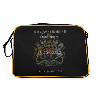 HM Queen Elizabeth ll State Funeral Commemorative - Retro Bag - black/gold - Back