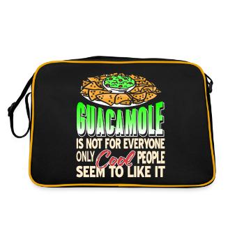 Guacamole Is Not For Everyone Only Cool People - Retro Tasche - Schwarz/Gold - Hinten