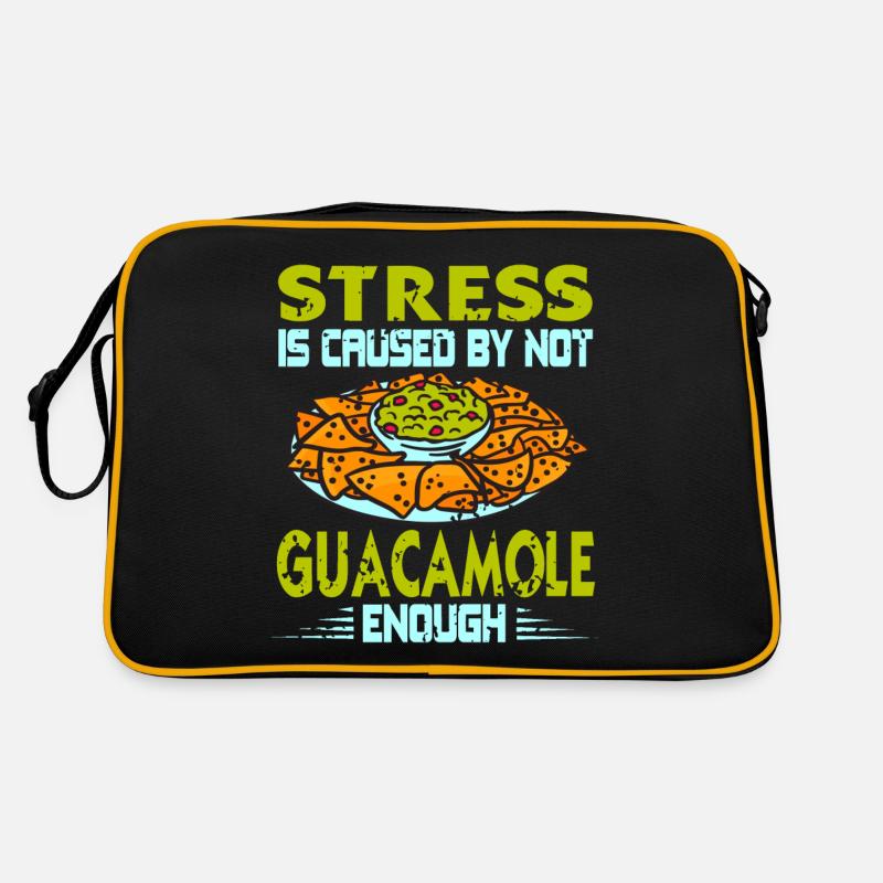 Stress Is Caused By Not Guacamole Enough Retro Retro Bag