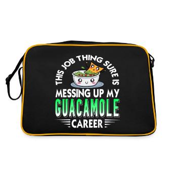 This Job Thing Sure Is Messing My Guacamole Career - Retro Tasche - Schwarz/Gold - Hinten