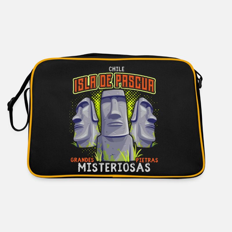 Moai, Têtes de pierre, Île de Pâques Rapa-Nui Sac Retro
