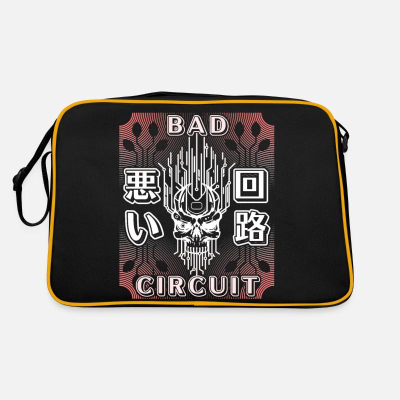 Circuit, Computer Board, Skull Saying Retro Bag