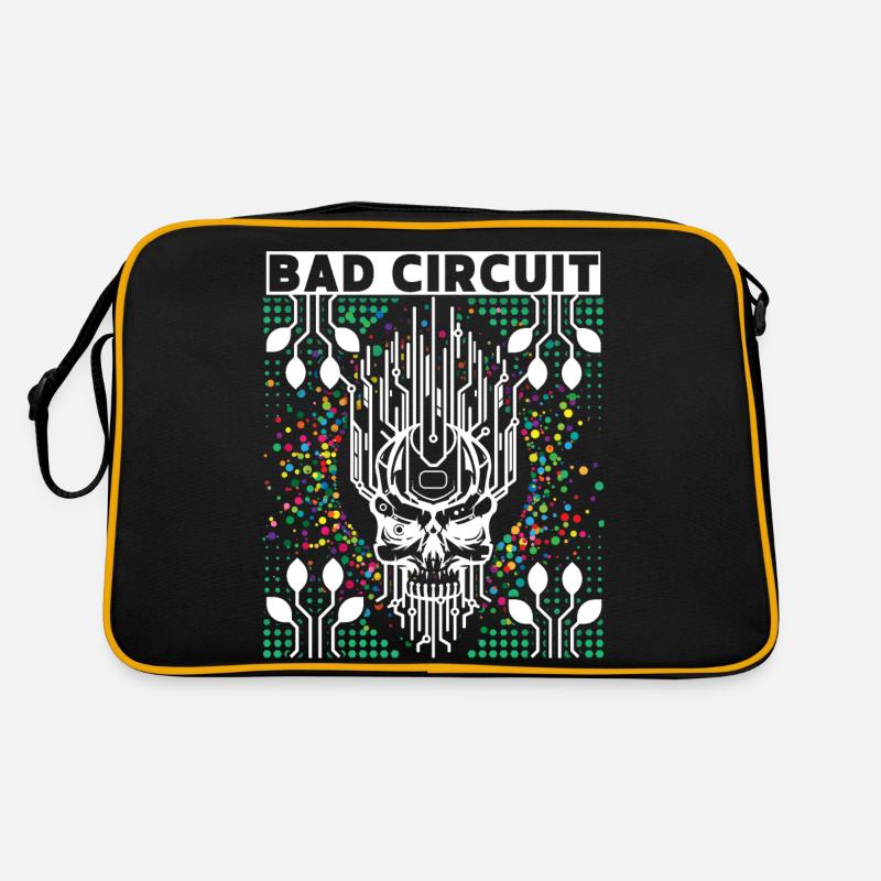 Computer board, circuit, skull saying Retro Bag