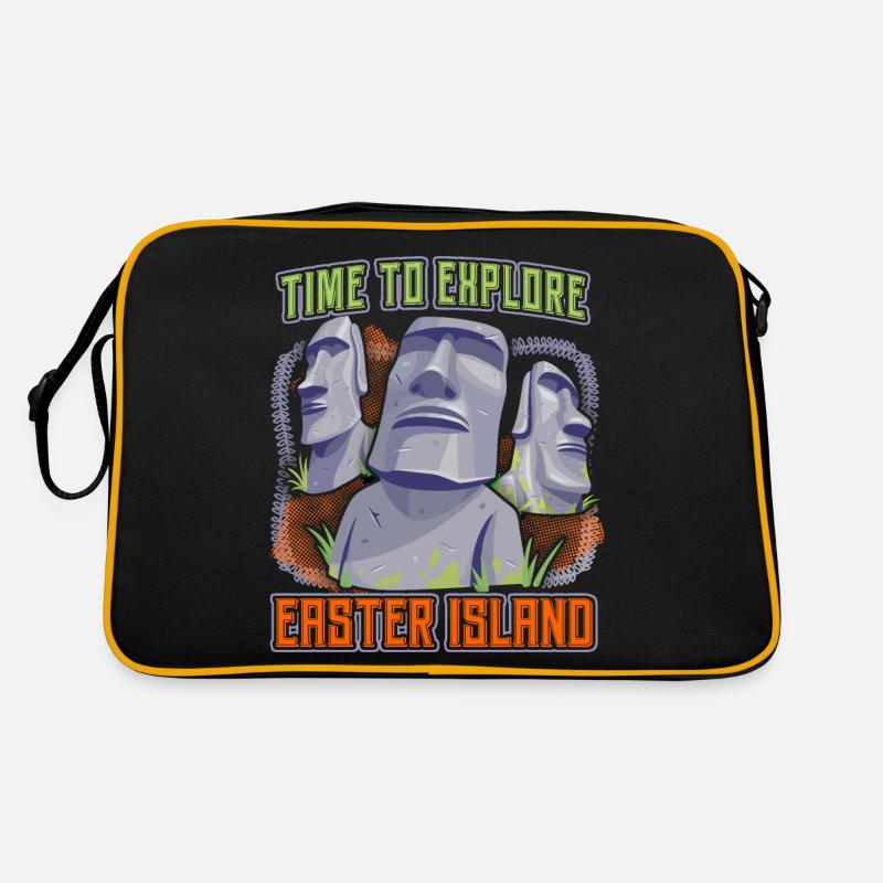 Têtes de pierre, Moai, Île de Pâques Rapa-Nui Sac Retro
