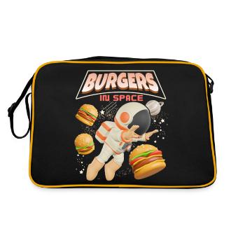 Hamburger lustiger Spruch Burger-Hamburger - Sac Retro - noir/or - Dos