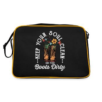 Hiking Hiking Boots Soul clean Boots dirty - Retro Bag - black/gold - Back