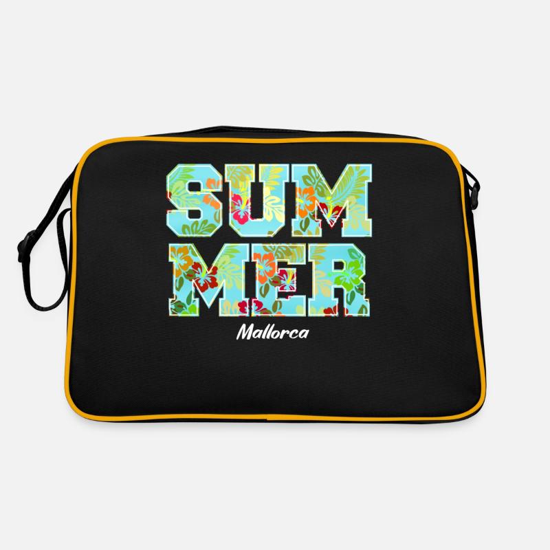 Summer Design mit Hibiskus Retro Tasche