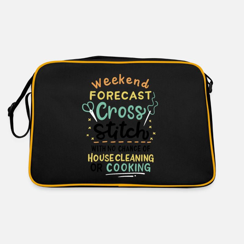 Weekend Forecast Cross Stitch Retro Bag