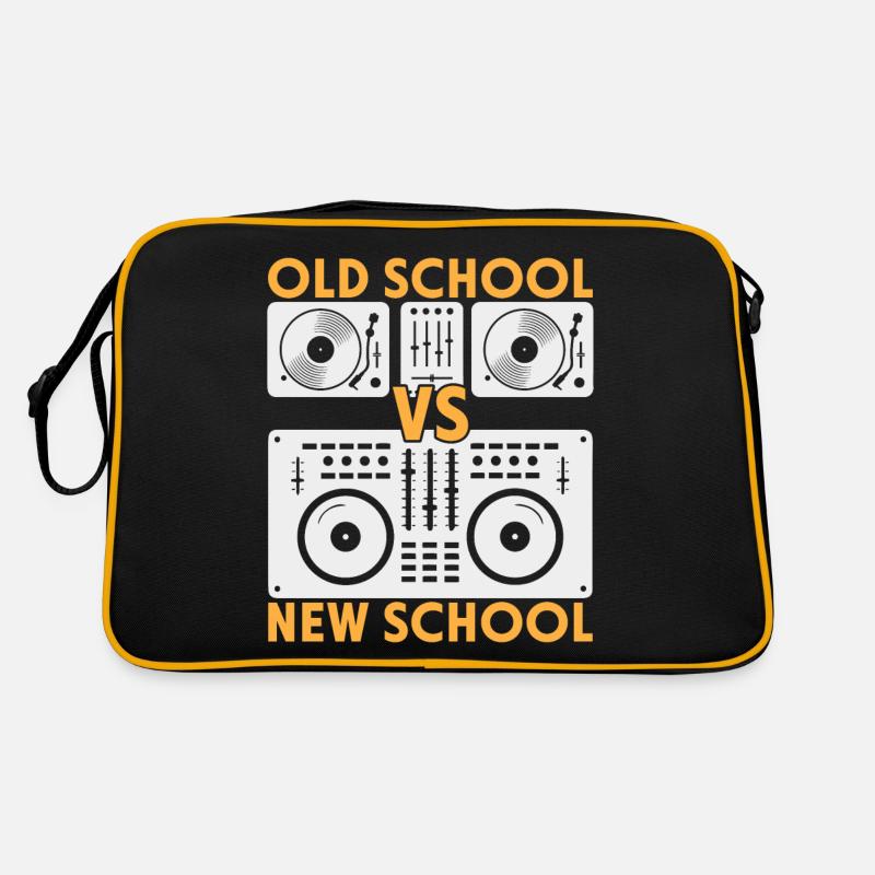 Old School Dj Vs New School Dj - Retro Tasche - Schwarz/Gold