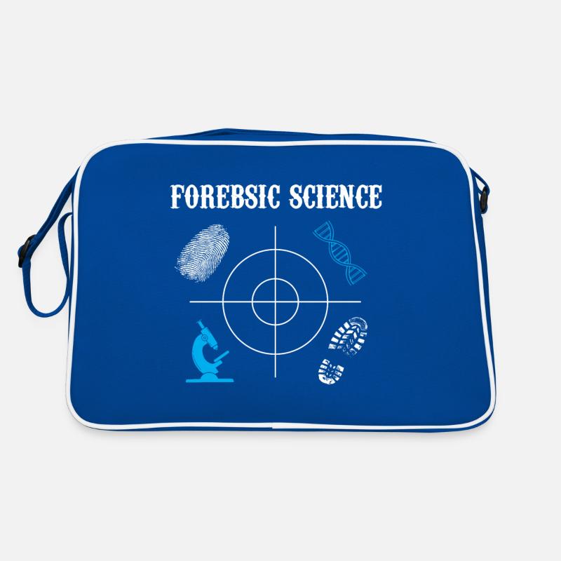 forensic fingerprint footprint microscope Design Retro Tasche