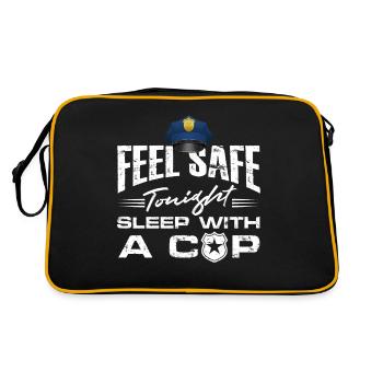 feel safe tonight sleep with a cop Design - Retro Bag - black/gold - Back