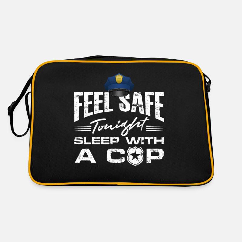 feel safe tonight sleep with a cop Design Retro Bag