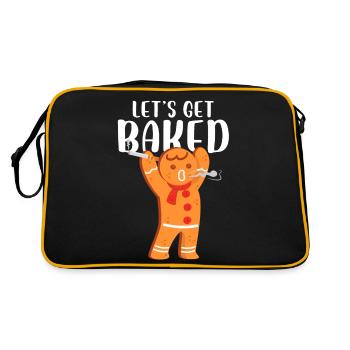 laisse cuire Conception pour un fan de gâteaux cuits au four - Sac Retro - noir/or - Dos