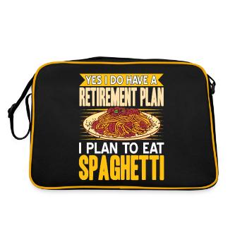 J’ai un plan de retraite J’ai l’intention de manger des spaghettis - Sac Retro - noir/or - Dos