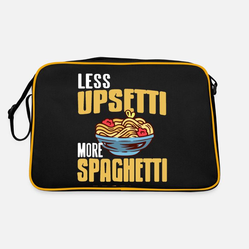 Moins UPSETTI Plus SPAGHETTI Rétro Drôle Spag Lover Sac Retro