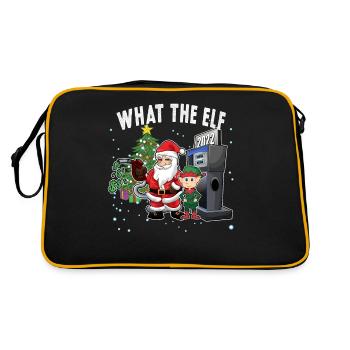 Drôle de prix élevés de l’essence Noël, ce que l’elfe - Sac Retro - noir/or - Dos