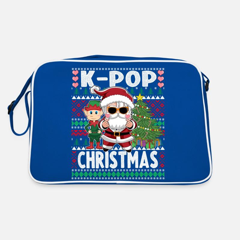 Weihnachtsmann und Elf K-Pop Weihnachten hässlicher Pullover Retro Tasche