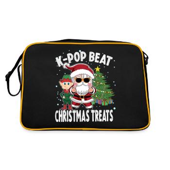 K Pop Beat Friandises de Noël, K Pop Teens Noël - Sac Retro - noir/or - Dos
