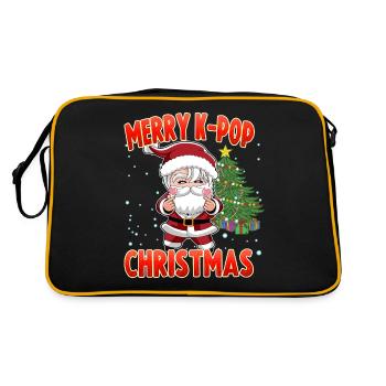 Teens K-Pop Design Christmas - Retro Bag - black/gold - Back