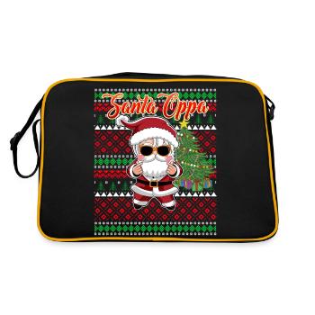 Christmas K-Pop Santa Oppa K Pop - Retro Bag - black/gold - Back
